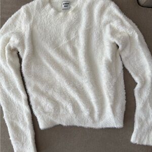 Aritzia Sunday Best Fluffy Cream Sweater